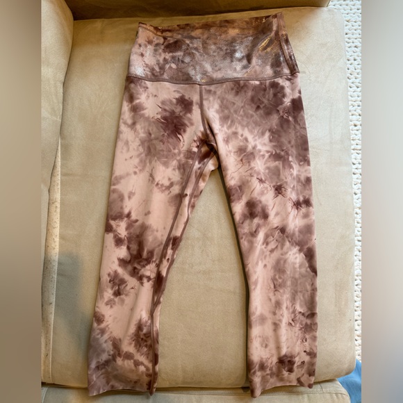 21.25” Lululemon Align HR Shine Diamond Dye Misty Shell Cacao Diffuse Dot Foil 6 - Picture 13 of 17